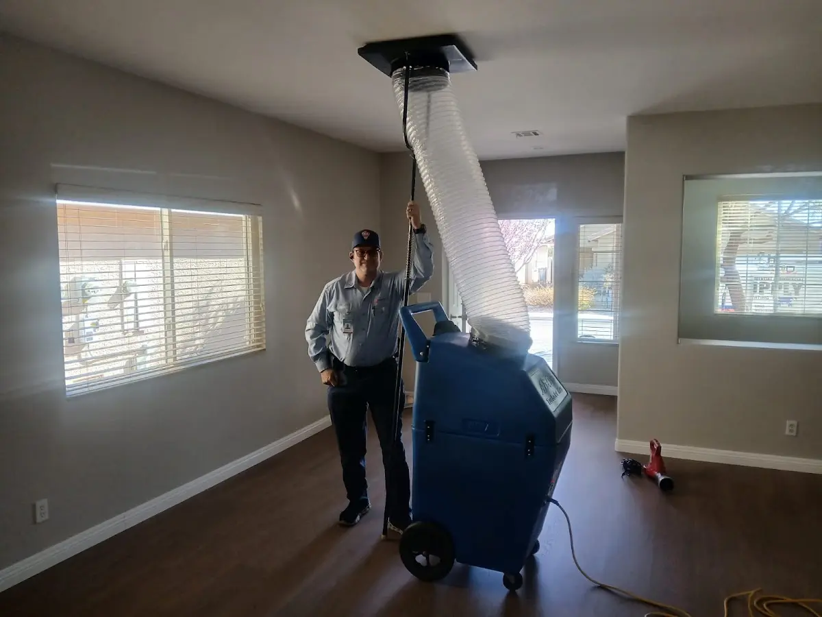 Professional Dryer Vent Cleaning work inside a Moorhead home